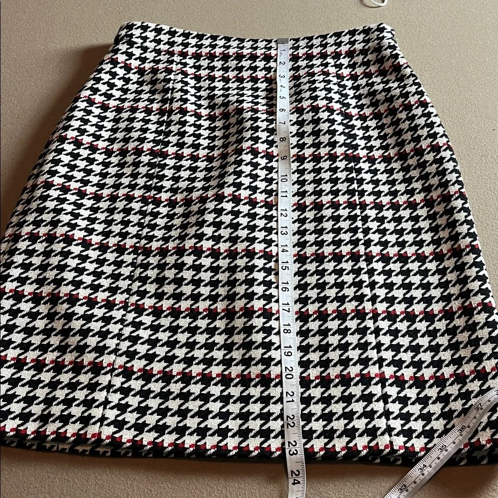 BOSS Vulnova Houndstooth Check Knee Length Skirt - 10